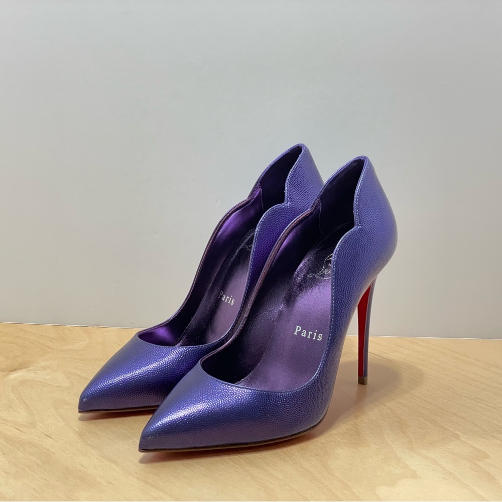 Christian Louboutin Hot Chick Pumps 100mm - Leather - Purple 36, 5.5 US